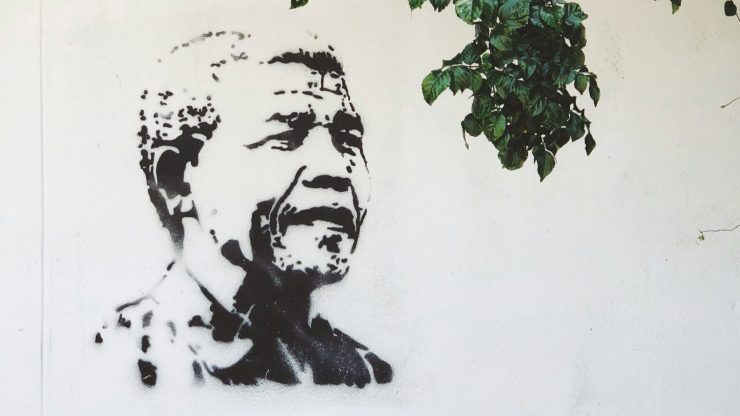 Imagen de una plantilla de Nelson Mandela